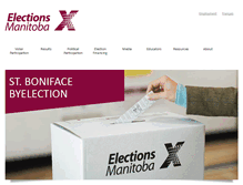 Tablet Screenshot of electionsmanitoba.ca